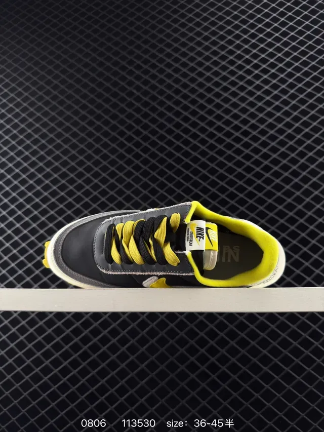 Nike x sacai LDWaffle Black Yellow Deconstructed Layered Lifestyle Sneakers 5