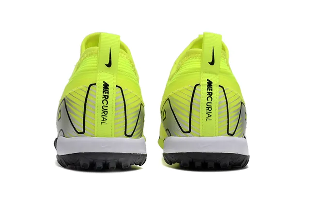 Nike Amarillo Negro Ingenieril Tejido Superior Asimétrico Cordones Césped Artificial Fútbol Zapatos 4
