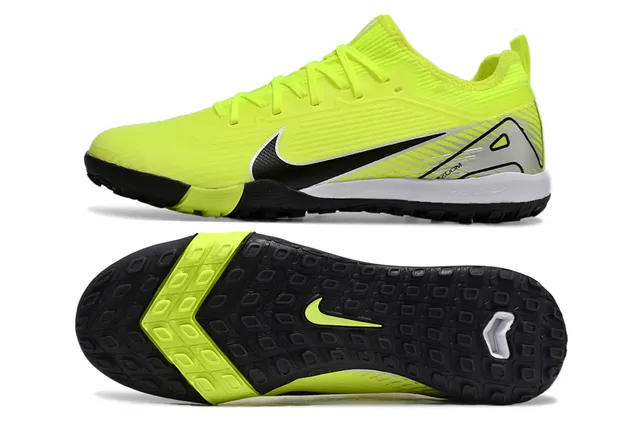 Nike Amarillo Negro Ingenieril Tejido Superior Asimétrico Cordones Césped Artificial Fútbol Zapatos 5