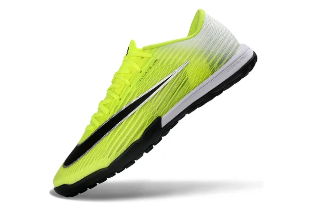 Nike Amarillo Negro Flyweave Knit Upper Gradiente Neón Turf Zapatos de fútbol 6