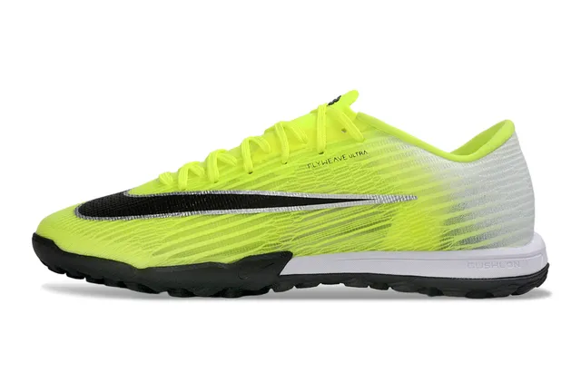Nike Amarillo Negro Flyweave Knit Upper Gradiente Neón Turf Zapatos de fútbol 7