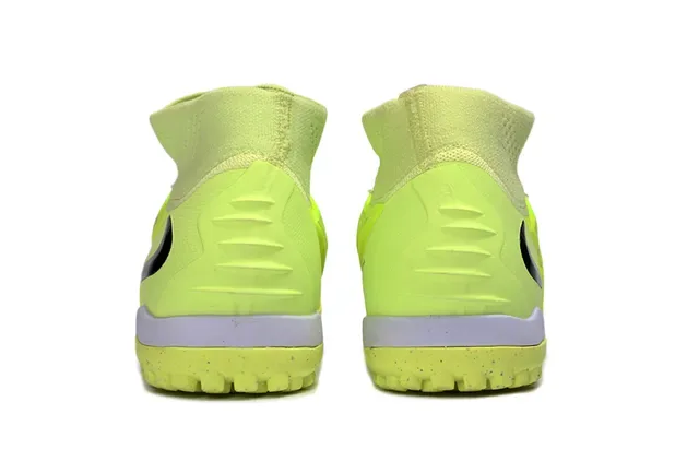 Nike Yellow Black Knit Upper Sock-Fit Collar Artificial-Grass Soccer Shoes 4