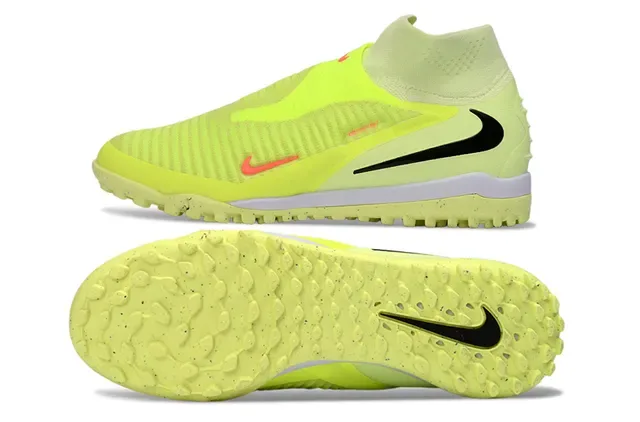 Nike Yellow Black Knit Upper Sock-Fit Collar Artificial-Grass Soccer Shoes 5
