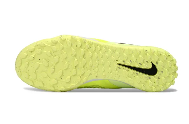 Nike Yellow Black Knit Upper Sock-Fit Collar Artificial-Grass Soccer Shoes 6