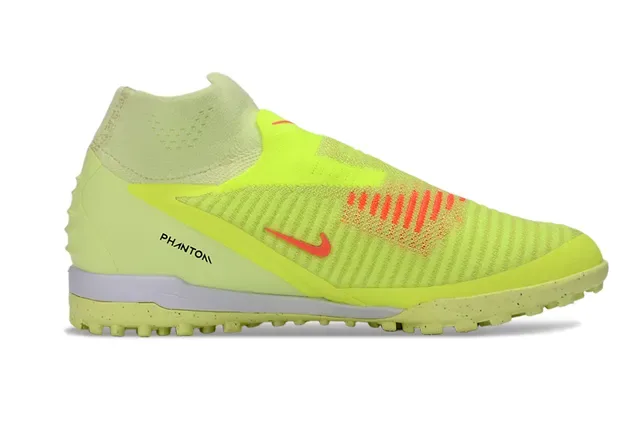 Nike Yellow Black Knit Upper Sock-Fit Collar Artificial-Grass Soccer Shoes 7