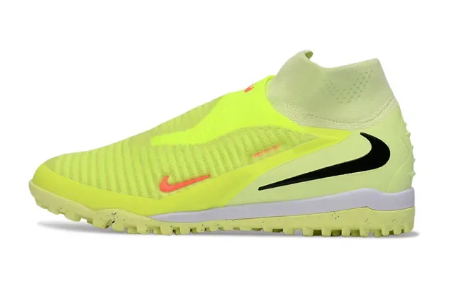 Nike Yellow Black Knit Upper Sock-Fit Collar Artificial-Grass Soccer Shoes 8