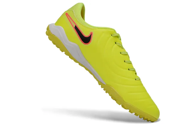 Nike Jaune Noir Bas Synthétique Supérieur Côtelé Avant-pied Texture Gazon Chaussures de Football 2
