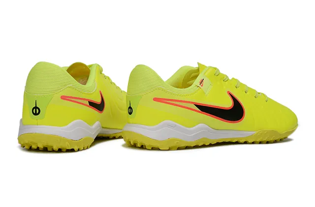 Nike Jaune Noir Bas Synthétique Supérieur Côtelé Avant-pied Texture Gazon Chaussures de Football 5