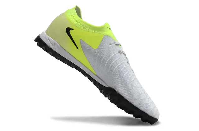 Nike Yellow Gray Knit Collar Synthetic Overlay Artificial-Grass Soccer Shoes 2