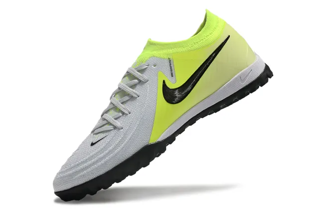 Nike Yellow Gray Knit Collar Synthetic Overlay Artificial-Grass Soccer Shoes 3