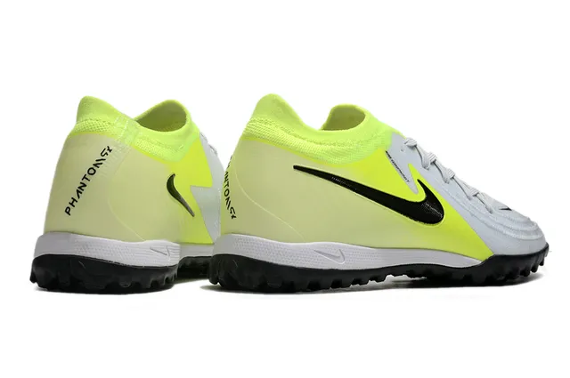 Nike Yellow Gray Knit Collar Synthetic Overlay Artificial-Grass Soccer Shoes 5