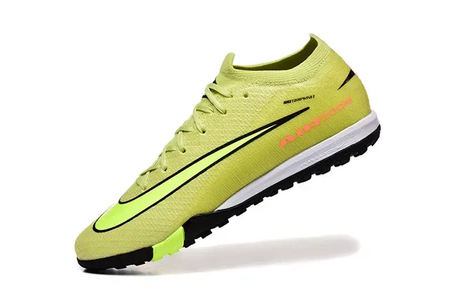 Nike Amarelo Verde Flyknit Upper Air Zoom Branding Turf Tênis de Futebol 4