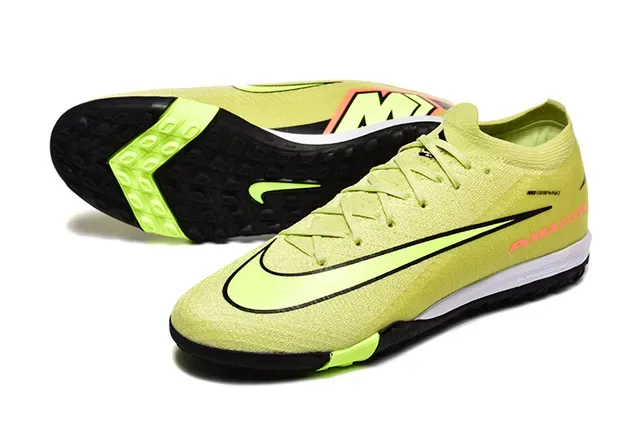 Nike Amarelo Verde Flyknit Upper Air Zoom Branding Turf Tênis de Futebol 6