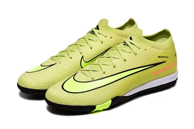 Nike Amarelo Verde Flyknit Upper Air Zoom Branding Turf Tênis de Futebol 8