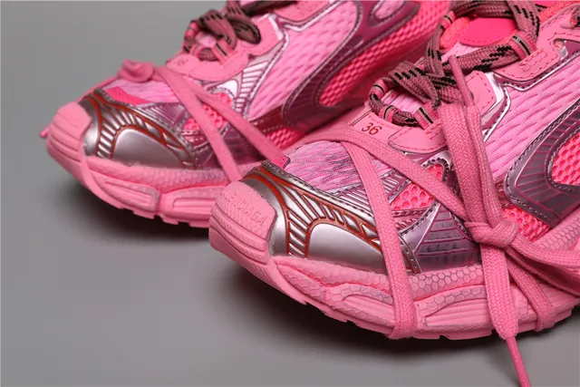 Nike Zoom 2K Pink and Silver Chunky Sneakers 4