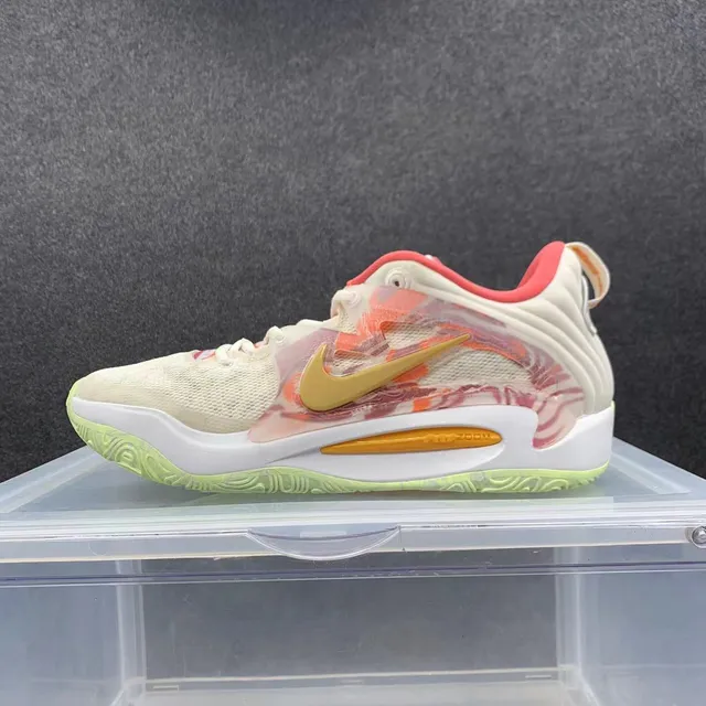 Nike Zoom GT Cut Beige Peach Red Basketball Shoes 2