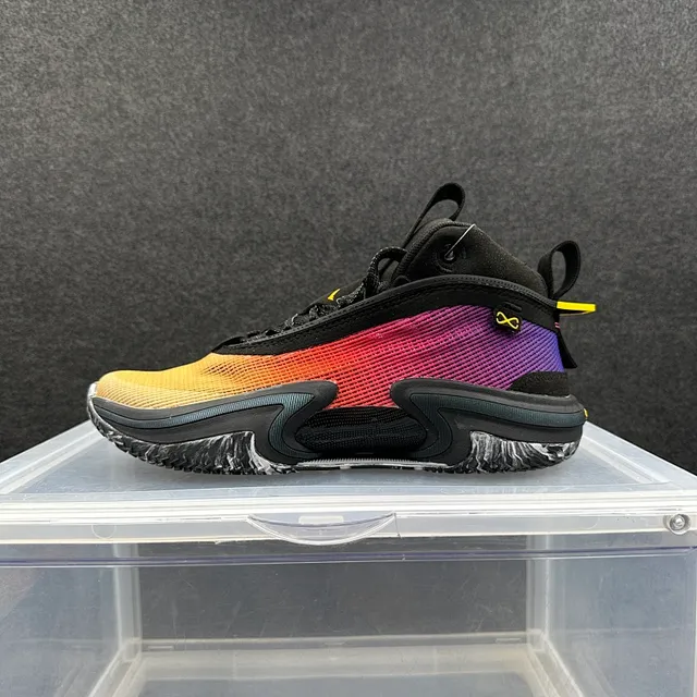Nike Zoom GT Cut Gradient Black Purple Yellow Basketball Shoes 1