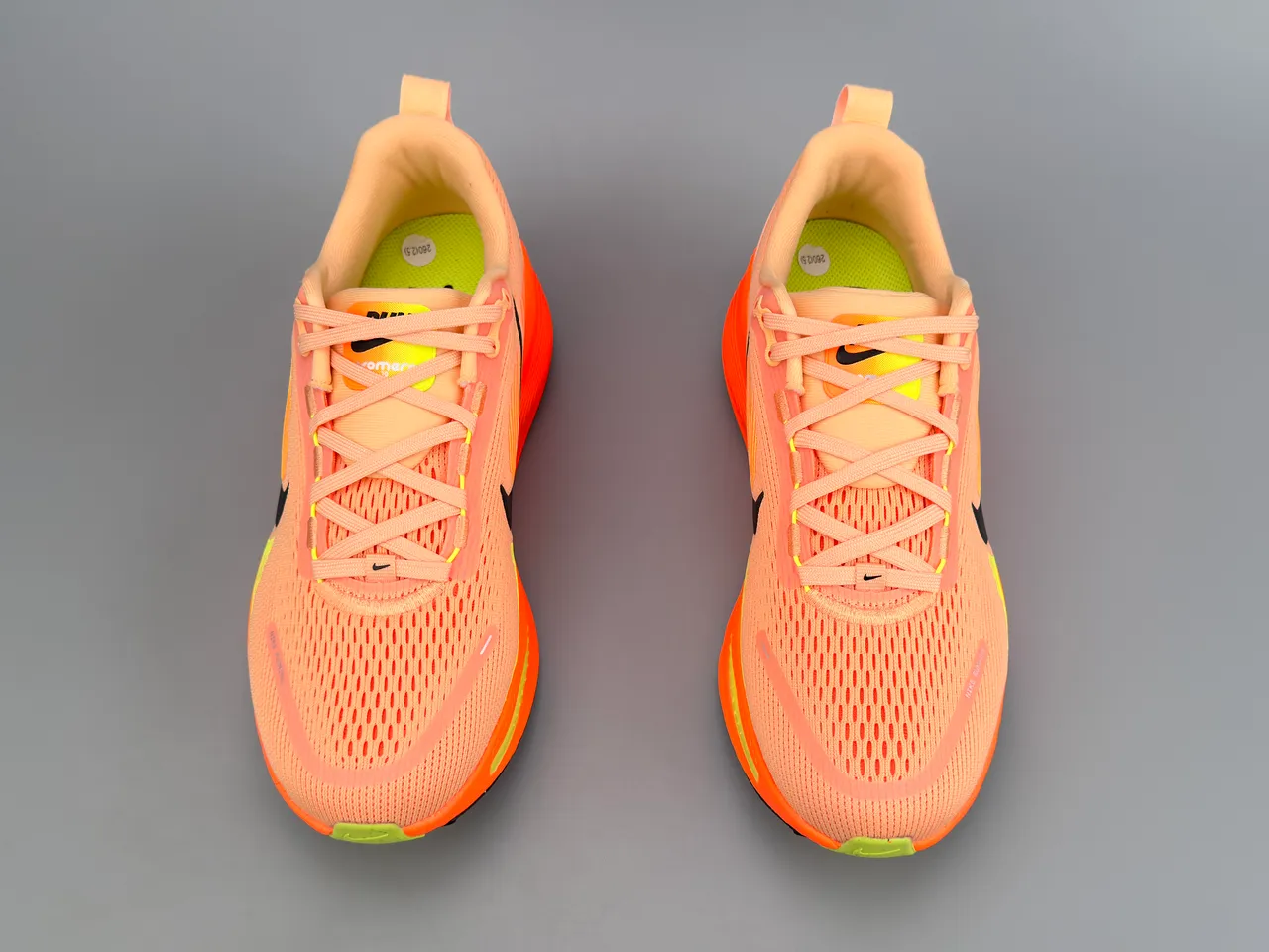 Nike ZoomX Invincible Run Orange Yellow Engineered Mesh Upper Wave-Patterned Midsole Running Shoes 9