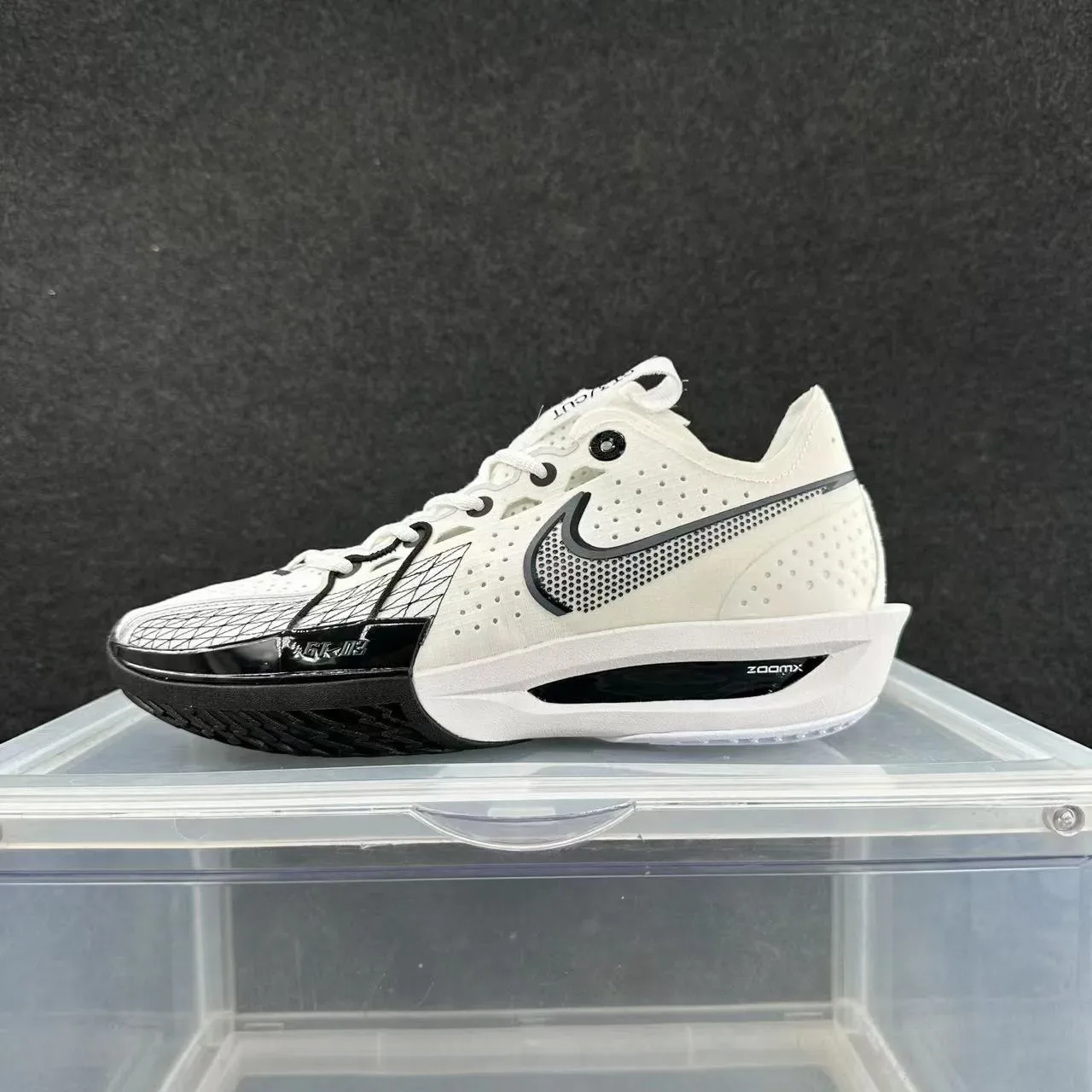 Nike ZoomX White Black Perforated Mesh Lifestyle Sneakers 2
