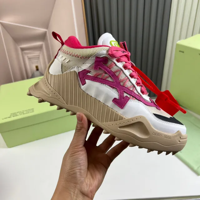 Off-White DDSY-1000 Chunky Runner أبيض وردي بيج Chunky Sneakers 4