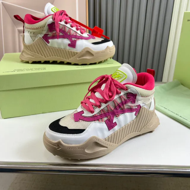 Off-White DDSY-1000 Chunky Runner أبيض وردي بيج Chunky Sneakers 7