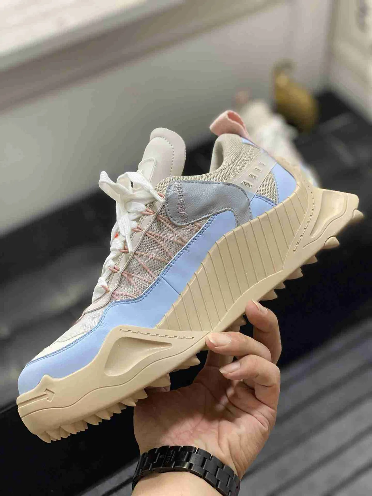 Off-White DDSY-1000 Bleu Clair Beige Sneakers Chunky 6