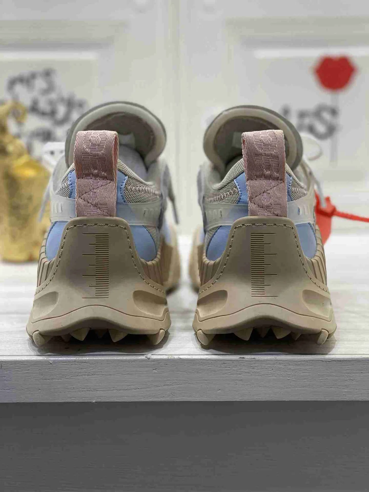 Off-White DDSY-1000 Bleu Clair Beige Sneakers Chunky 9