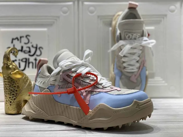 Off-White DDSY-1000 Bleu Clair Beige Sneakers Chunky 10