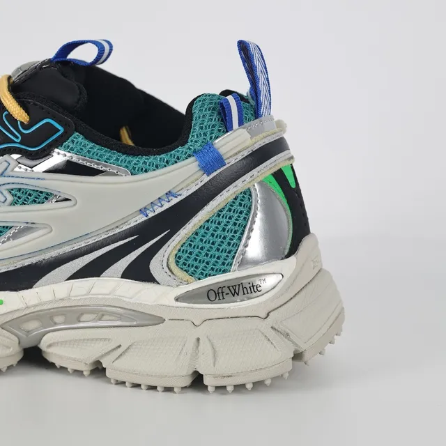 Off-White Chaussures chunky avec semelle sculptée, overlays en maille et synthétique multicolore 4