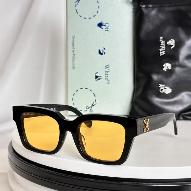 Off-White Oversized Square Translucent Blue Sunglasses 4