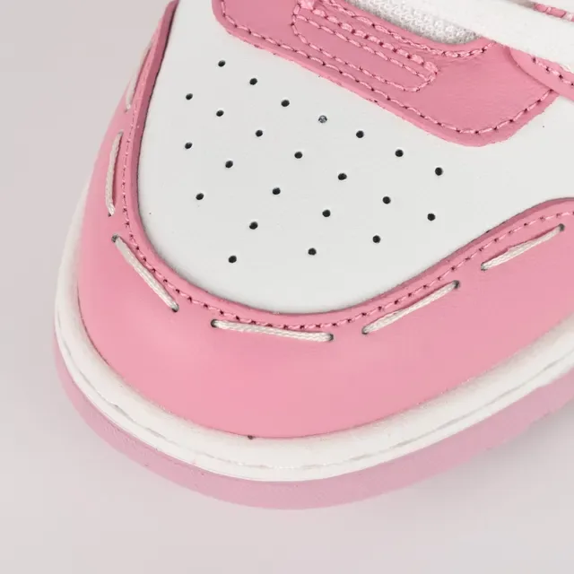 Off-White Pink Industrial-Stitched Arrow-Logo Overlay Lifestyle Sneakers 5