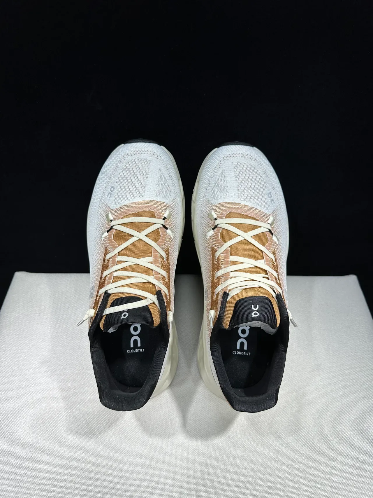 On beige noir tricoté dégradé haut sculpté cavité semelle intermédiaire lifestyle sneakers 6