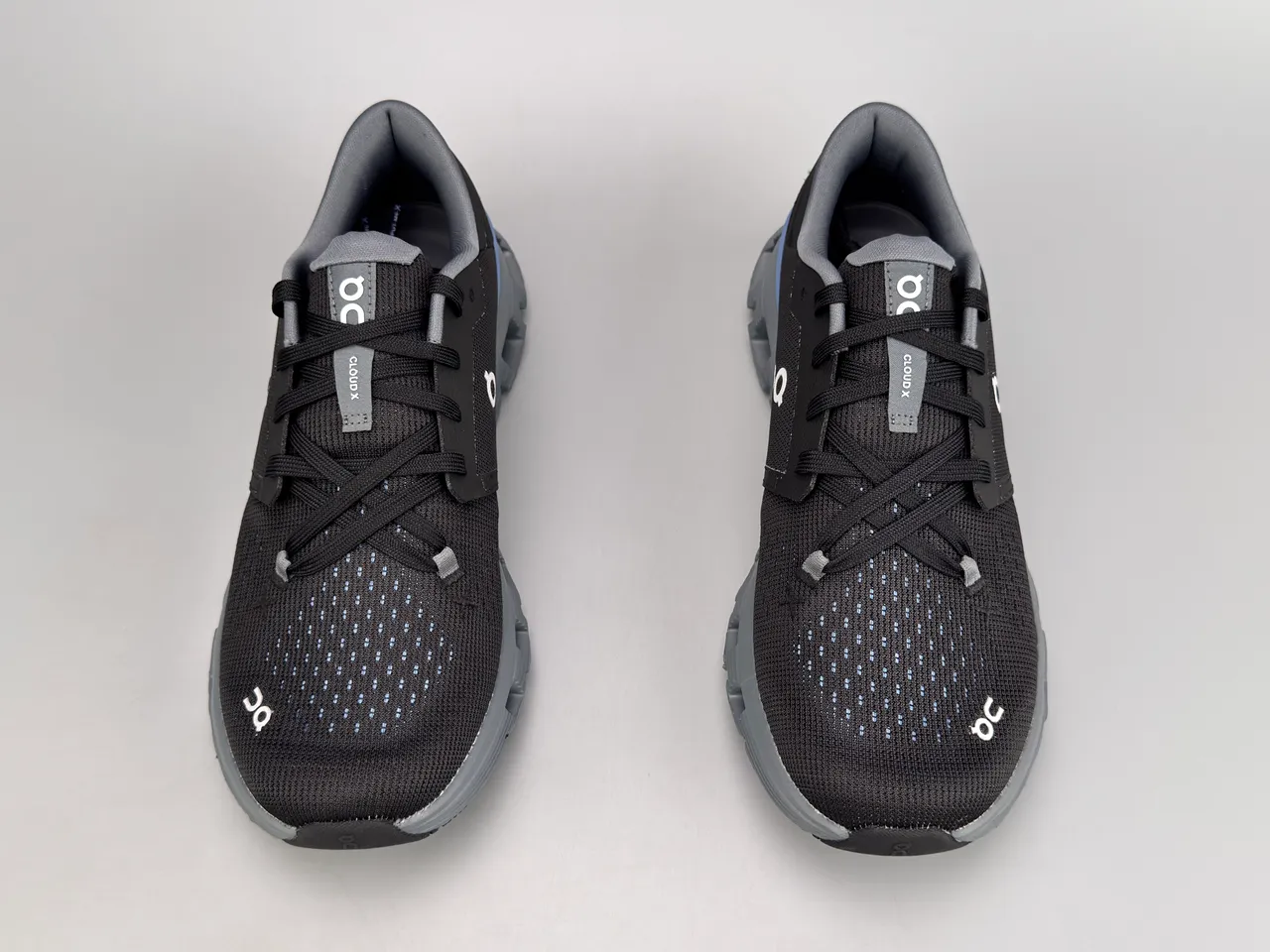 On Black Gray Knit Mesh Upper Open-Cell CloudTec Midsole Running Shoes 9