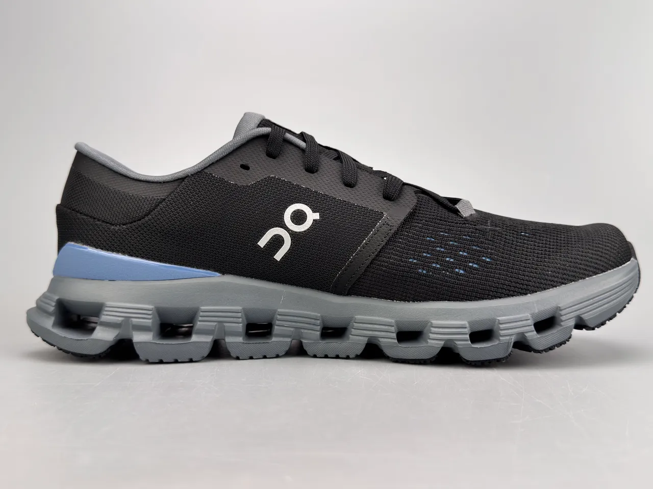 On Black Gray Knit Mesh Upper Open-Cell CloudTec Midsole Running Shoes 10