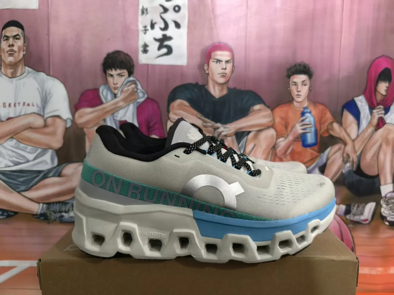 On Cloud Gray Blue Teal Accent Running Shoes 2
