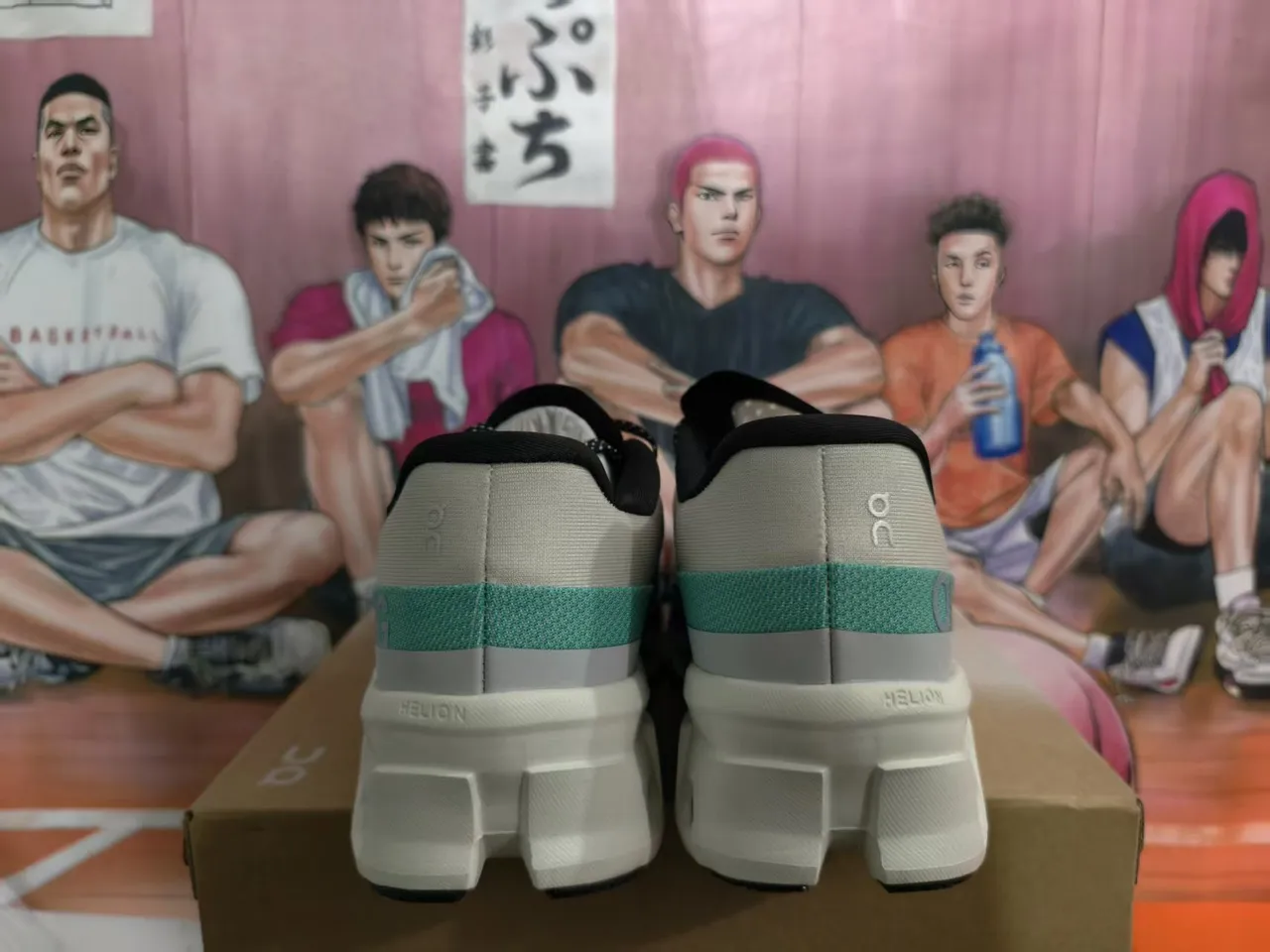 On Cloud Gray Blue Teal Accent Running Shoes 3