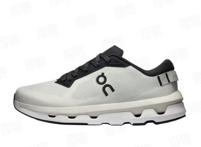 On Cloud White Black Engineered Mesh Upper Sculpted CloudTec Midsole Running Shoes 16