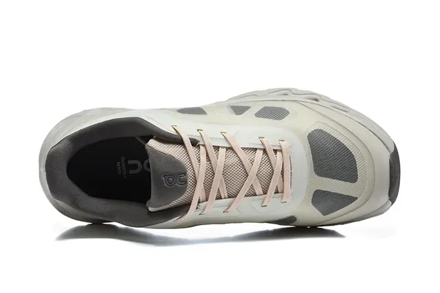 On Cloudmonster Beige Gray Running Shoes 3
