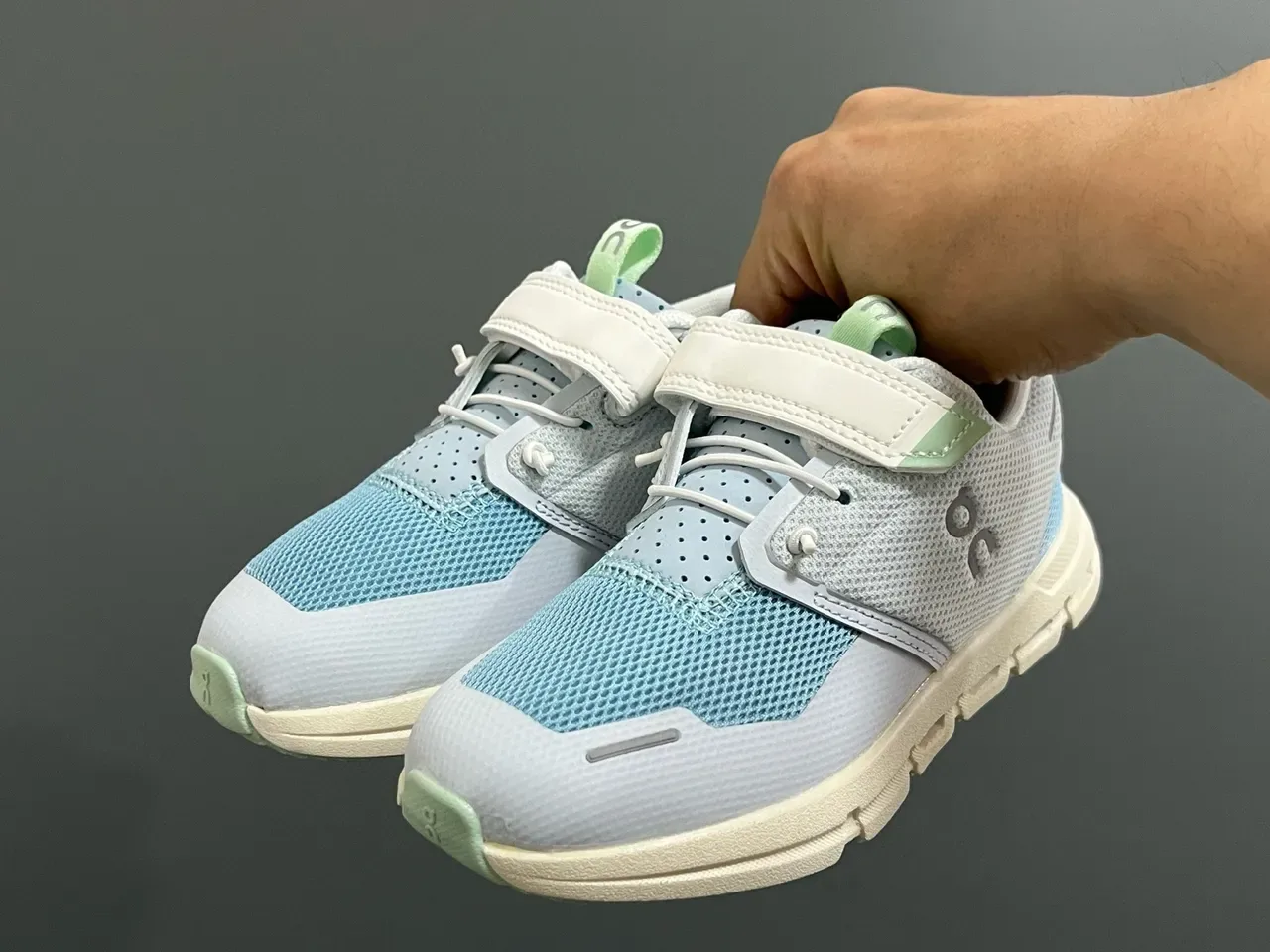 On Cloudmonster Vert Blanc Sans lacets Sangle Velcro Respirant Mesh Haut Sneakers Lifestyle 21