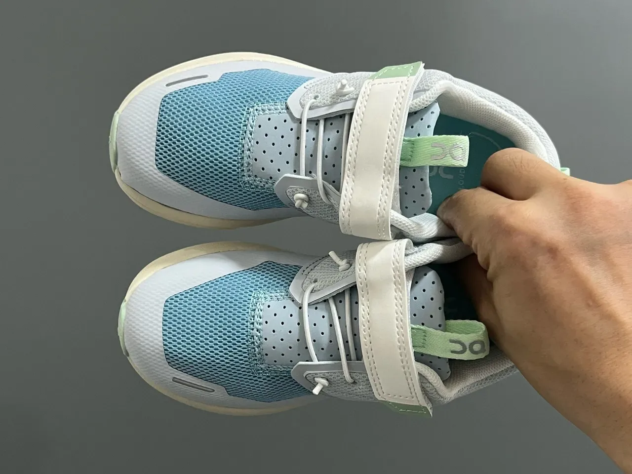 On Cloudmonster Vert Blanc Sans lacets Sangle Velcro Respirant Mesh Haut Sneakers Lifestyle 23
