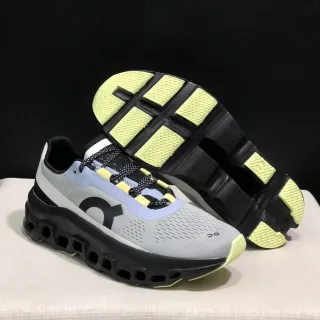 On Cloudmonster Inspirado Gris Claro Negro Lima Estilo de Vida Zapatillas