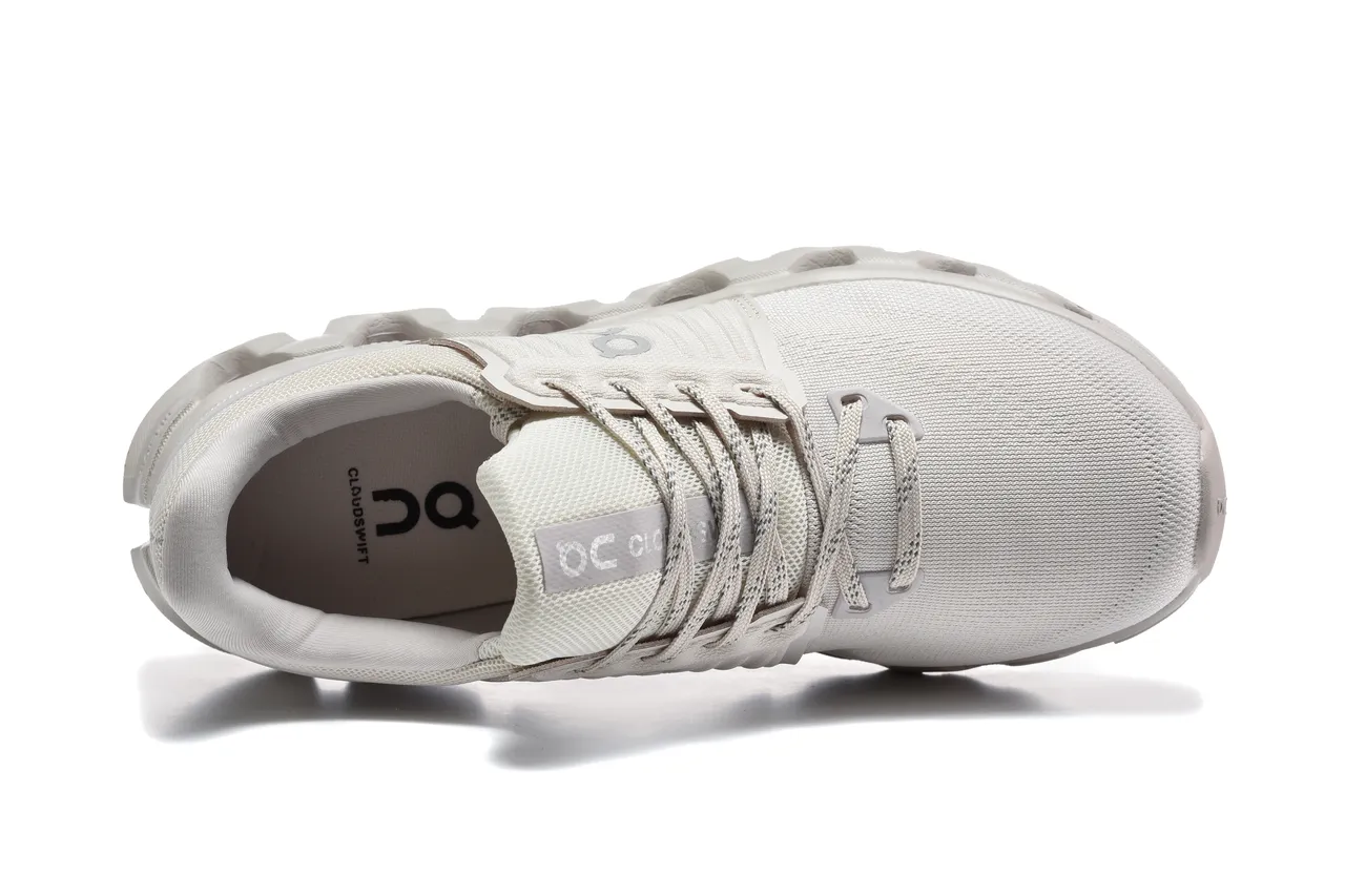 On Cloudmonster Light Gray Running Shoes 3