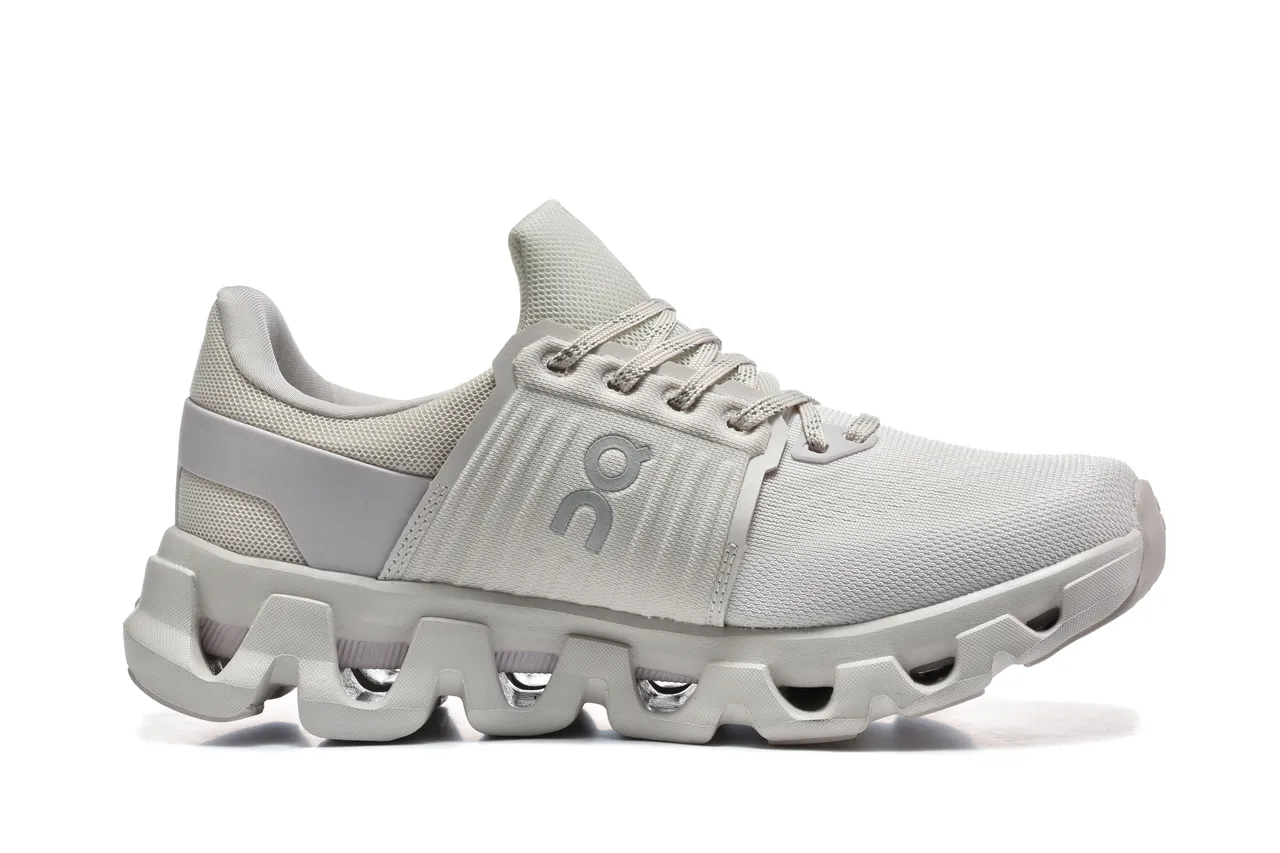 On Cloudmonster Light Gray Running Shoes 4