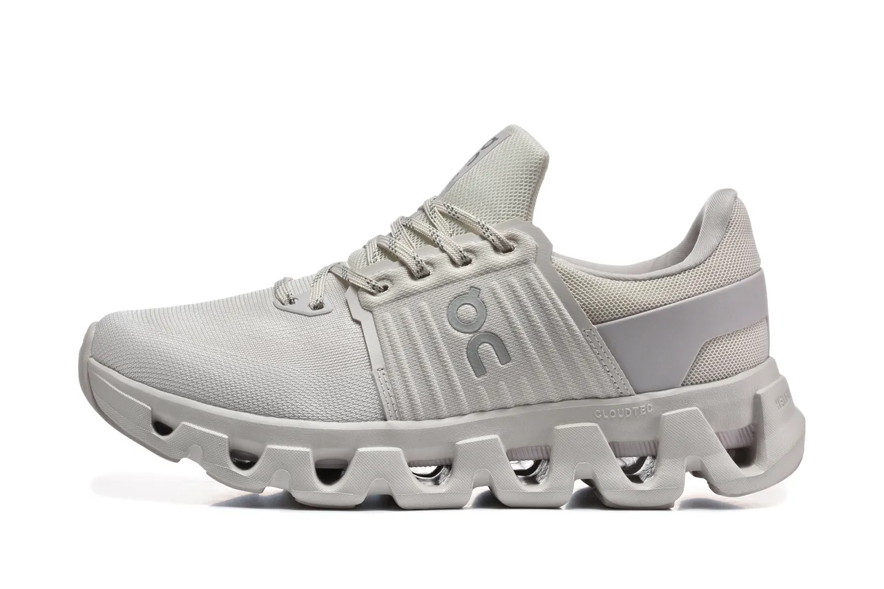 On Cloudmonster Light Gray Running Shoes 5