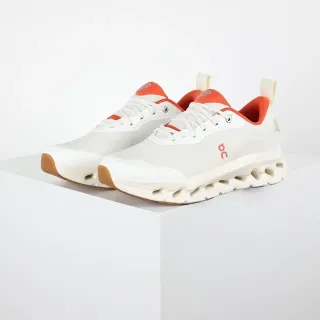 On Cloudmonster Off-White and Orange Lifestyle Sneakers