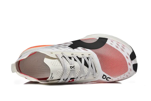 On Cloudmonster White Black Orange Running Shoes 11