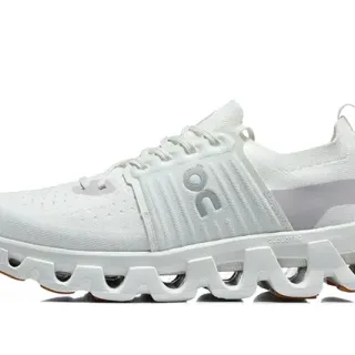 On Cloudmonster zapatillas de correr blancas grises de goma