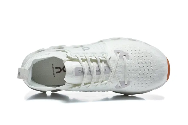 On Cloudmonster White Gray Gum Running Shoes 3