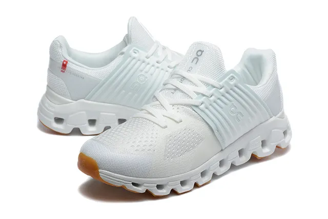 On Cloudmonster White Mint Gum Running Shoes 3