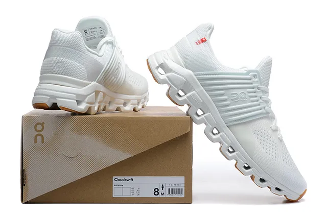 On Cloudmonster White Mint Gum Running Shoes 6